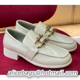 Durable Bottega Veneta Monsieur Calf Leather Loafers White 081218