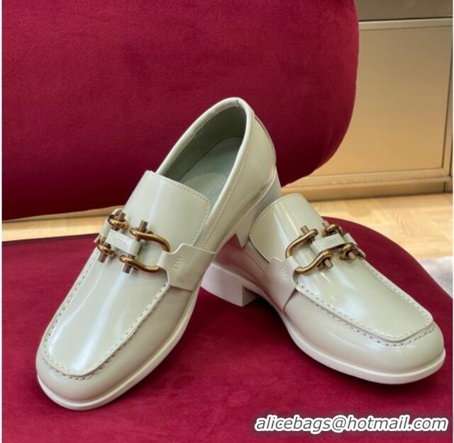 Durable Bottega Veneta Monsieur Calf Leather Loafers White 081218