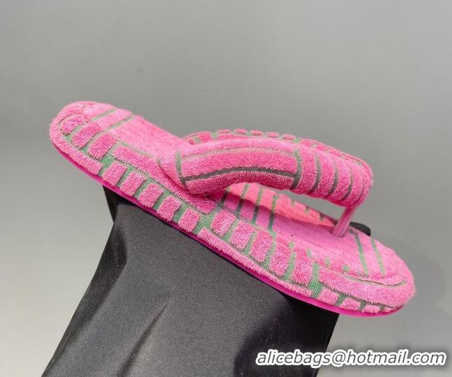 Trendy Design Bottega Veneta Towel Flat Thong Sandals Pink 092108