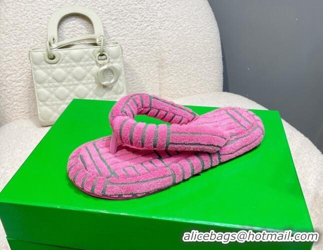 Trendy Design Bottega Veneta Towel Flat Thong Sandals Pink 092108