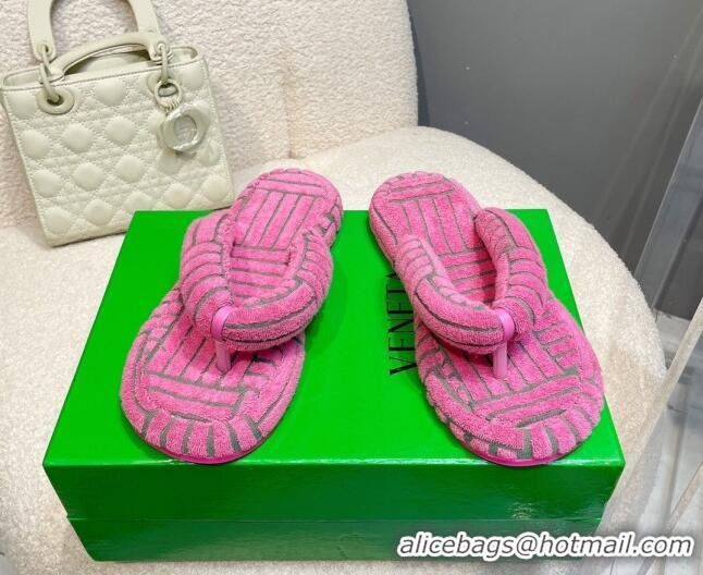 Trendy Design Bottega Veneta Towel Flat Thong Sandals Pink 092108