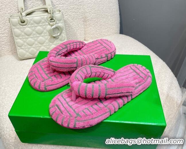 Trendy Design Bottega Veneta Towel Flat Thong Sandals Pink 092108