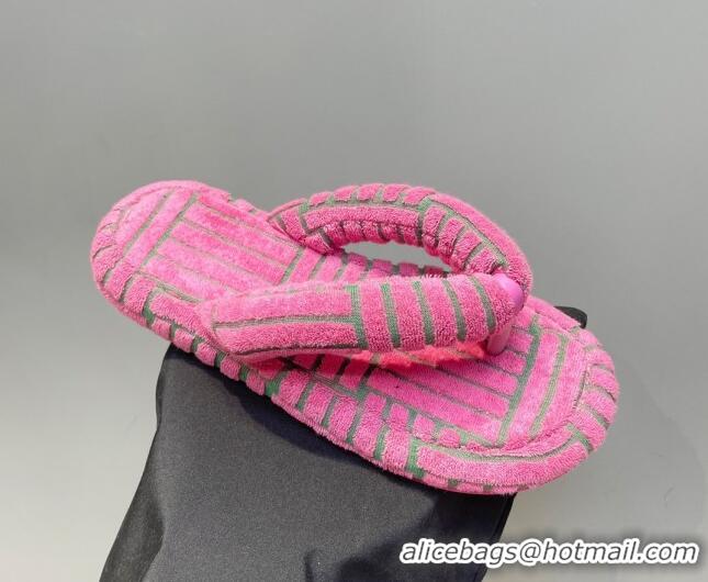 Trendy Design Bottega Veneta Towel Flat Thong Sandals Pink 092108