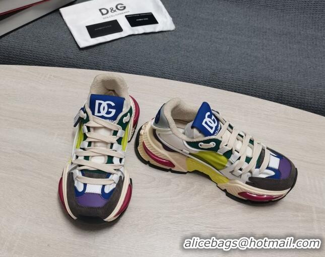 Classic Hot Dolce & Gabbana DG Airmaster Sneakers Green/Purple 082571