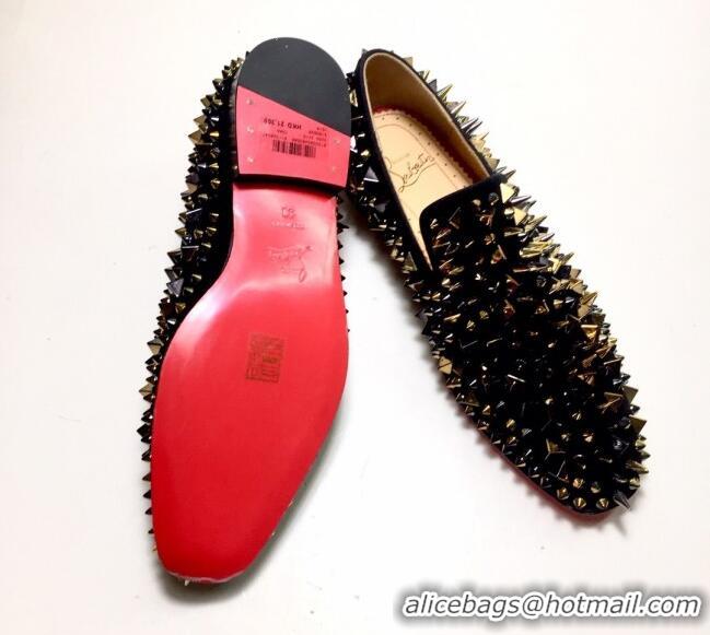 Original Cheap Christian Louboutin Dandelion Spikes Loafers Black 912056