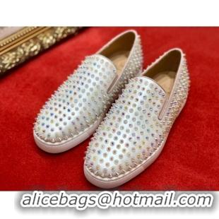 1:1 aaaaa Christian Louboutin Roller-Boat Flat Shoes White 912065