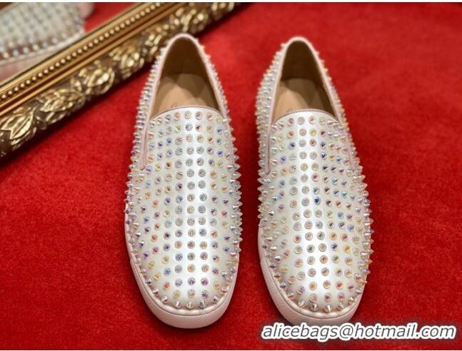 1:1 aaaaa Christian Louboutin Roller-Boat Flat Shoes White 912065