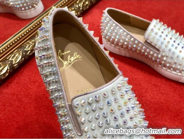 1:1 aaaaa Christian Louboutin Roller-Boat Flat Shoes White 912065