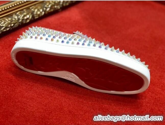 1:1 aaaaa Christian Louboutin Roller-Boat Flat Shoes White 912065