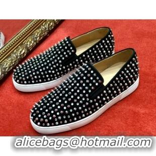 Luxury Christian Louboutin Roller-Boat Flat Shoes Black 912066