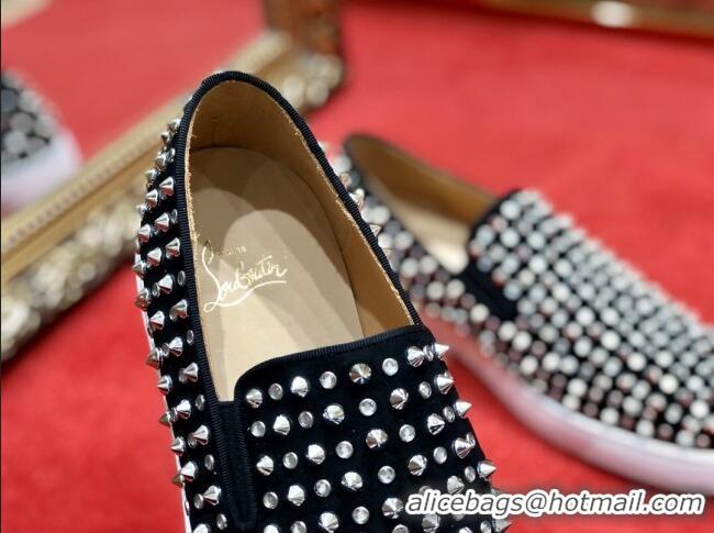 Luxury Christian Louboutin Roller-Boat Flat Shoes Black 912066