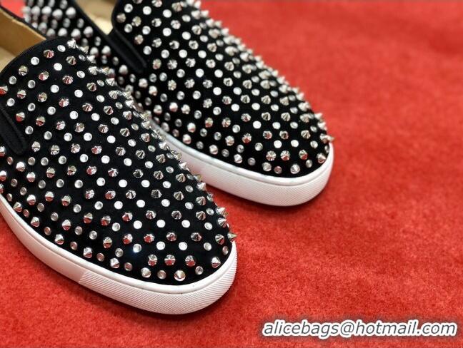 Luxury Christian Louboutin Roller-Boat Flat Shoes Black 912066