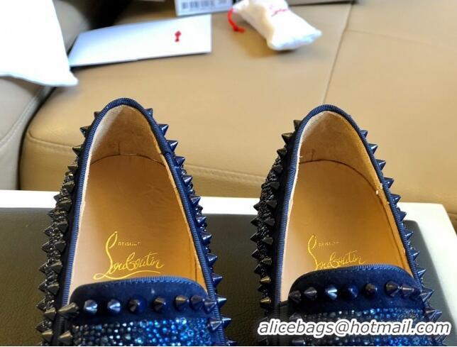 Good Quality Christian Louboutin Pik Boat Flat Shoes Black 912070