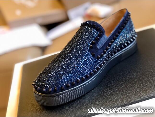 Good Quality Christian Louboutin Pik Boat Flat Shoes Black 912070