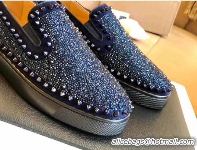 Good Quality Christian Louboutin Pik Boat Flat Shoes Black 912070