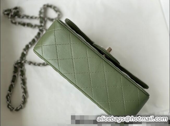 Trendy Design Chanel Lambskin Classic Mini Flap Bag A69900 Tea Green/Silver 2022