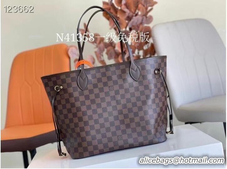 Famous Brand Louis Vuitton Damier Ebene Canvas NEVERFULL MM M41358