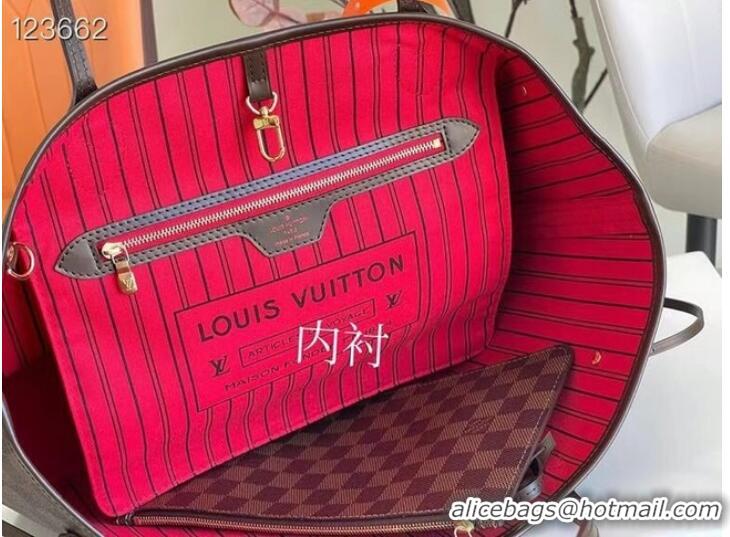 Famous Brand Louis Vuitton Damier Ebene Canvas NEVERFULL MM M41358