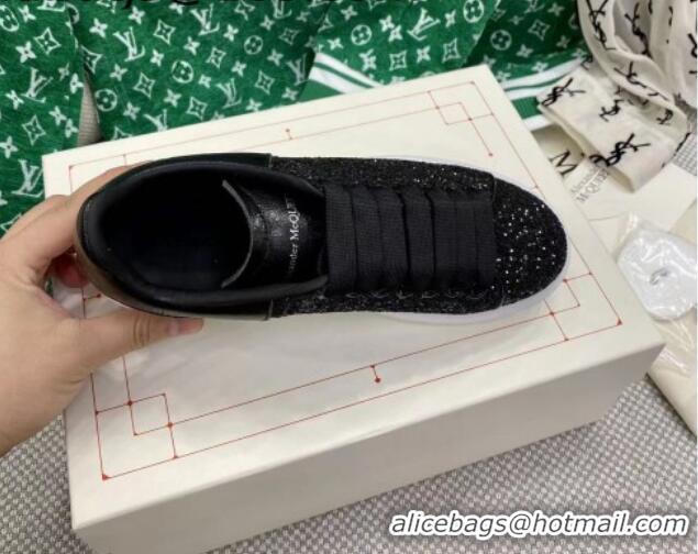 Good Quality Alexander McQueen Oversized Sneakers in Overall Crystal Black 072327