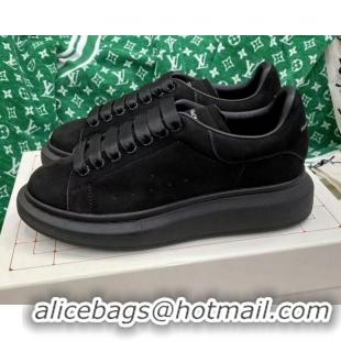 Good Looking Alexander McQueen Oversized Sneakers in Black Suede 072340