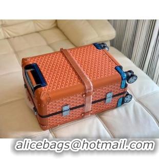 Hot Sell Goyard Original Trolley Travel Luggage In 20 inch G44009 Orange