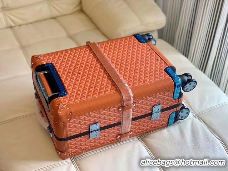 Hot Sell Goyard Original Trolley Travel Luggage In 20 inch G44009 Orange