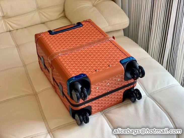 Hot Sell Goyard Original Trolley Travel Luggage In 20 inch G44009 Orange