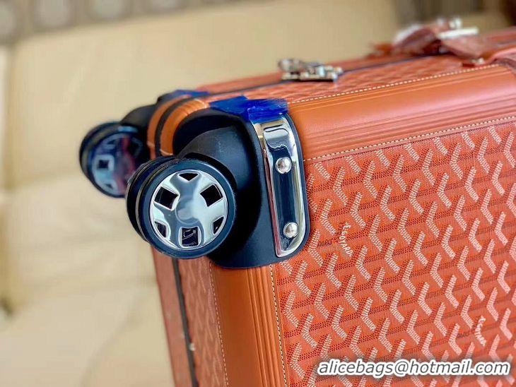 Hot Sell Goyard Original Trolley Travel Luggage In 20 inch G44009 Orange