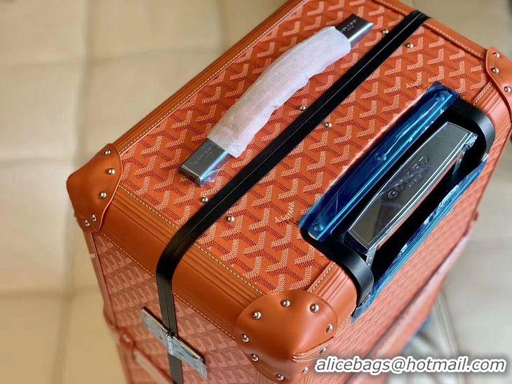 Hot Sell Goyard Original Trolley Travel Luggage In 20 inch G44009 Orange