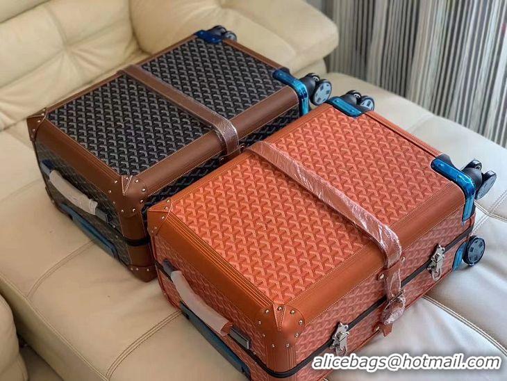 Hot Sell Goyard Original Trolley Travel Luggage In 20 inch G44009 Orange