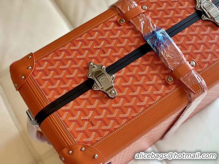 Hot Sell Goyard Original Trolley Travel Luggage In 20 inch G44009 Orange