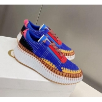 Buy Promotional Chloe Nama Stitching Sneakers C1237 Blue 2022