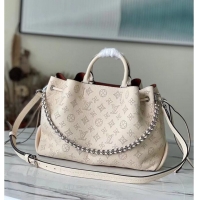 Good Product Louis Vuitton Mahina Leather Bella Tote Bag M59203 Beige