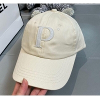 Promotional Design P Canvas Baseball Hat P1708 White 2021