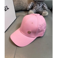 Best Luxury Hermes Canvas Baseball Hat with H Charm 0177 Pink 2021