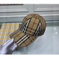 Well Crafted Burberry Check Baseball Hat 110489 Beige 2021