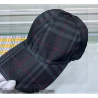 Buy Promotional Burberry Check Baseball Hat 110490 Black 2021