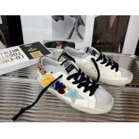 Sumptuous Golden Goose Super-Star Calfskin Sneaker White/Grey 2080984