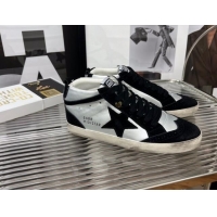 Inexpensive Golden Goose Mid Star Calfskin Sneaker Silver/Black 080985