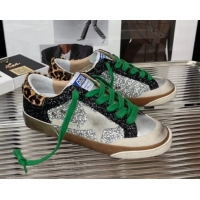 Good Quality Golden Goose Super-Star Sequins Sneaker Silver/Black/Green 2080987