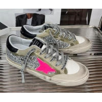 Luxury Golden Goose Super-Star Sequins Sneaker Silver/Pink 080988