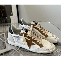 Best Grade Golden Goose Ball Star Leather Sneakers White/Grey 0809106