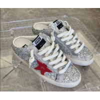 Top Grade Golden Goose Super-Star Sabots Sequins Mule Sneakers Silver 0809115