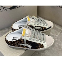 Best Product Golden Goose Super-Star Sabots Mule Sneakers Leopard Print 0809116