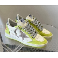 Top Grade Golden Goose GGDB Ball Star Sneakers in Leather and Suede White/Green 101011