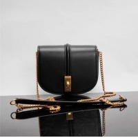 Good Product Celine TEEN CHAIN BESACE TRIOMPHE IN SHINY CALFSKIN 10G453 black