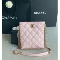 Good Product Chanel SMALL SHOPPING BAG Grained Calfskin & Gold-Tone Metal AS3470 pink