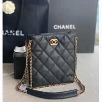 Buy Cheap Chanel SMALL SHOPPING BAG Grained Calfskin & Gold-Tone Metal AS3470 black