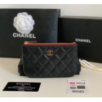 Luxury Cheap Chanel Calfskin Leather & Gold-Tone Metal A69271 black