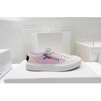 Good Looking Givenchy GIV Canvas Sneakers Pink 072186